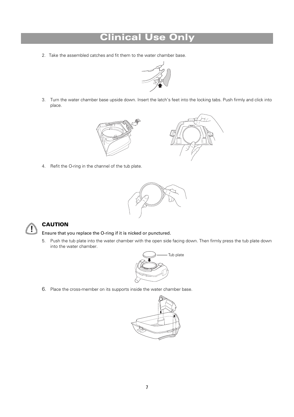 Clinical use only | ResMed HumidAire 2i User Manual | Page 7 / 8