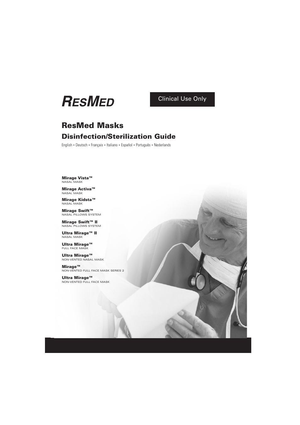 ResMed Non-Vented Full Face Mask Mirage Series 2 User Manual | 44 pages