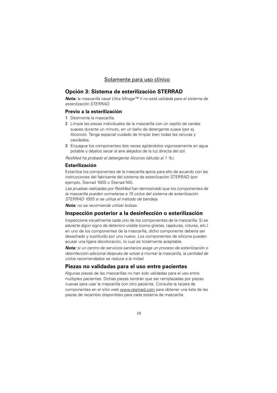 ResMed Non-Vented Full Face Mask Mirage Series 2 User Manual | Page 29 / 44