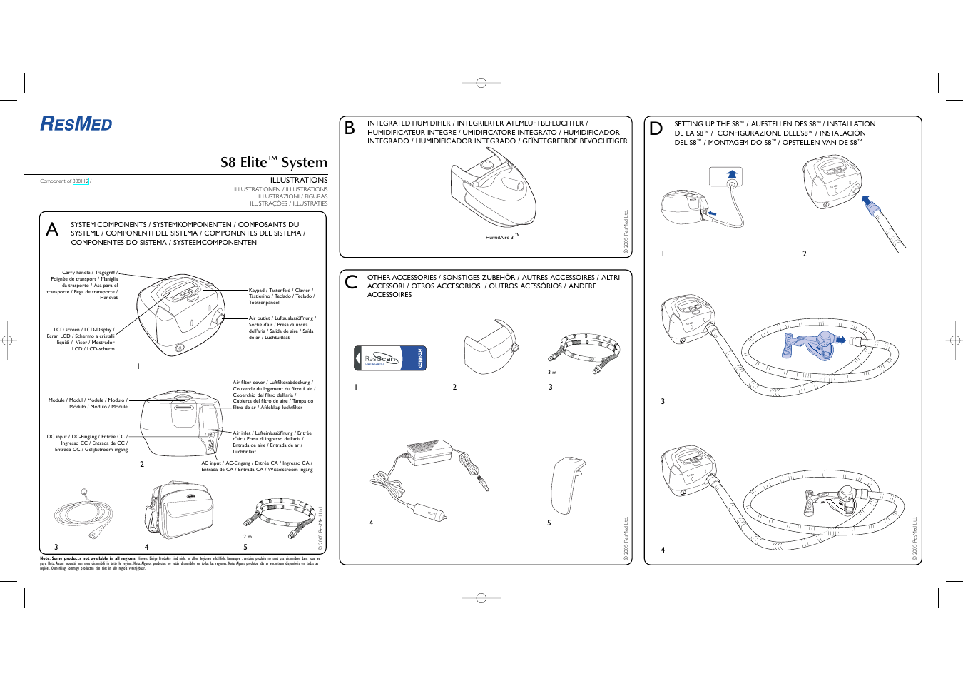 ResMed Flow Generator S8 Elite System User Manual | 314 pages