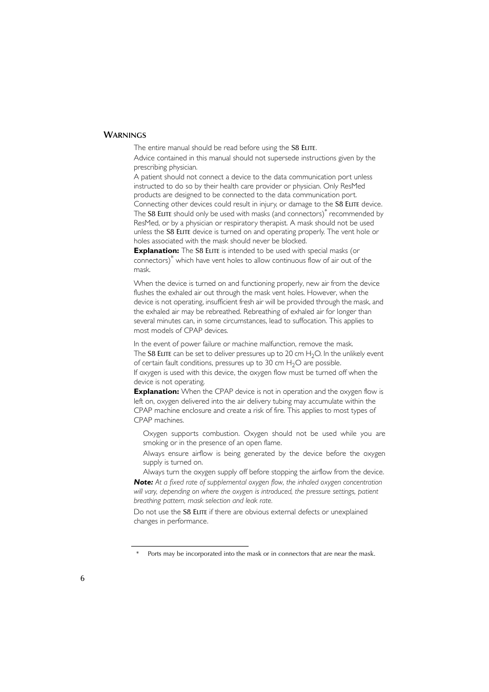 ResMed Flow Generator S8 Elite System User Manual | Page 10 / 314