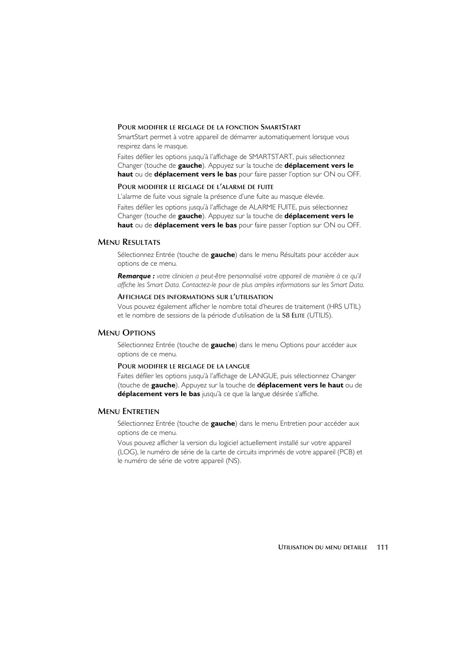 ResMed Flow Generator S8 Elite System User Manual | Page 115 / 314