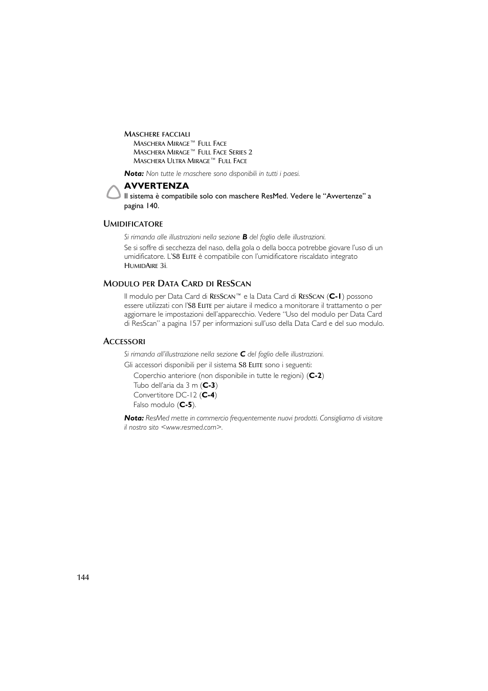ResMed Flow Generator S8 Elite System User Manual | Page 148 / 314