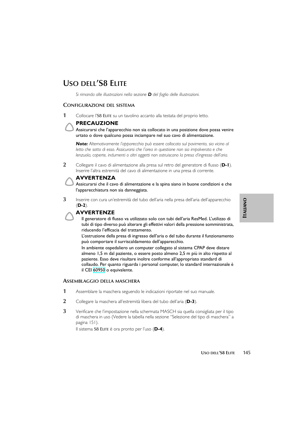 S8 e, Dell, Lite | ResMed Flow Generator S8 Elite System User Manual | Page 149 / 314