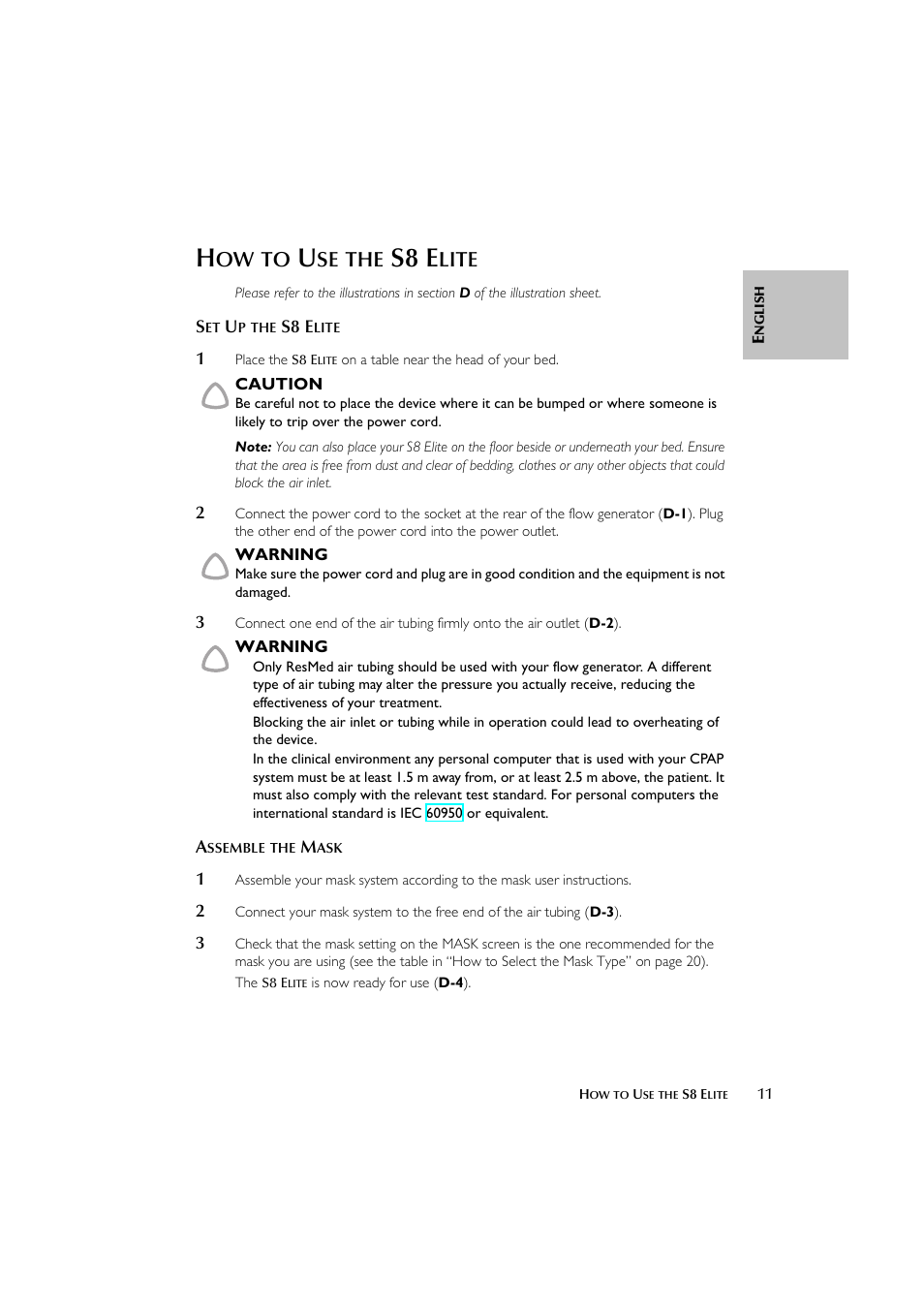 S8 e, Lite | ResMed Flow Generator S8 Elite System User Manual | Page 15 / 314