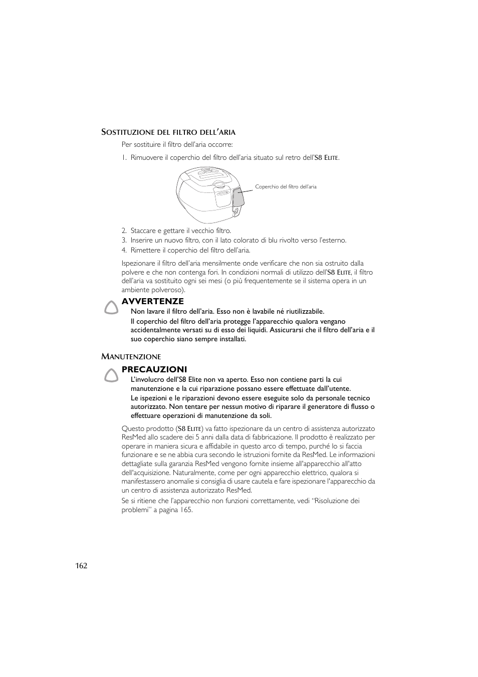 ResMed Flow Generator S8 Elite System User Manual | Page 166 / 314
