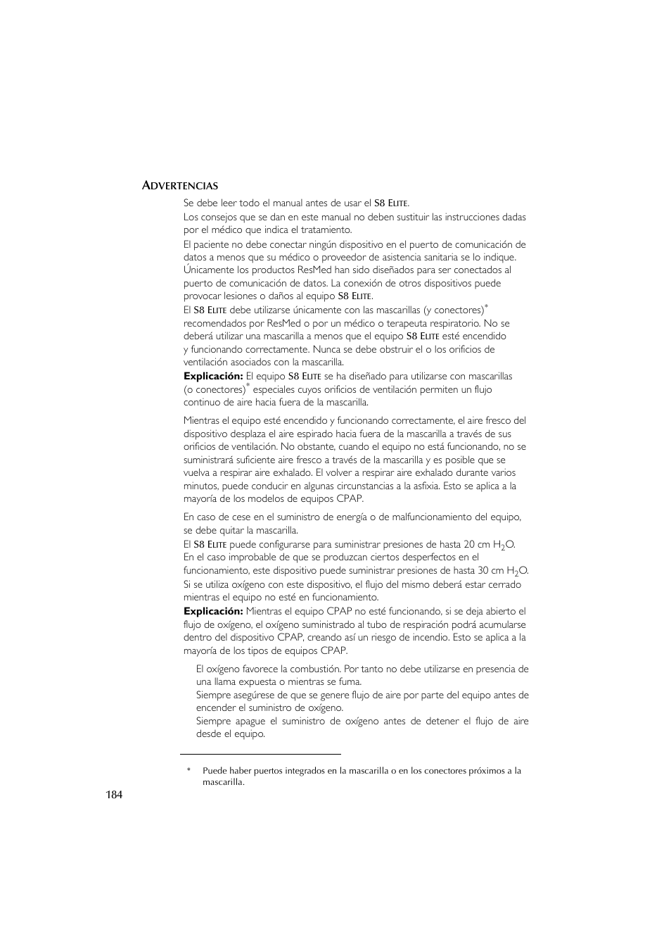 ResMed Flow Generator S8 Elite System User Manual | Page 188 / 314