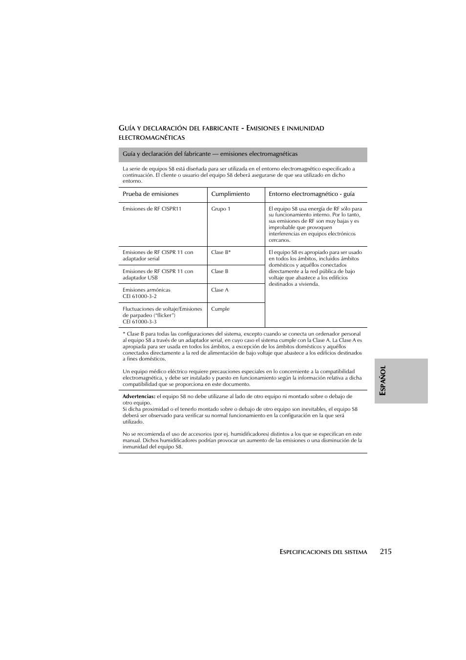 ResMed Flow Generator S8 Elite System User Manual | Page 219 / 314