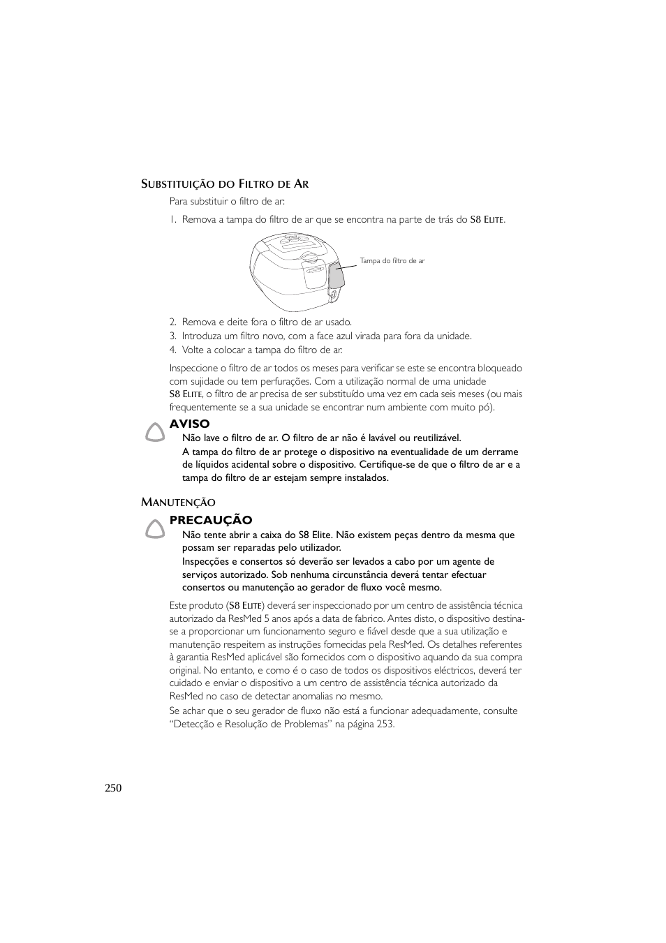 ResMed Flow Generator S8 Elite System User Manual | Page 254 / 314