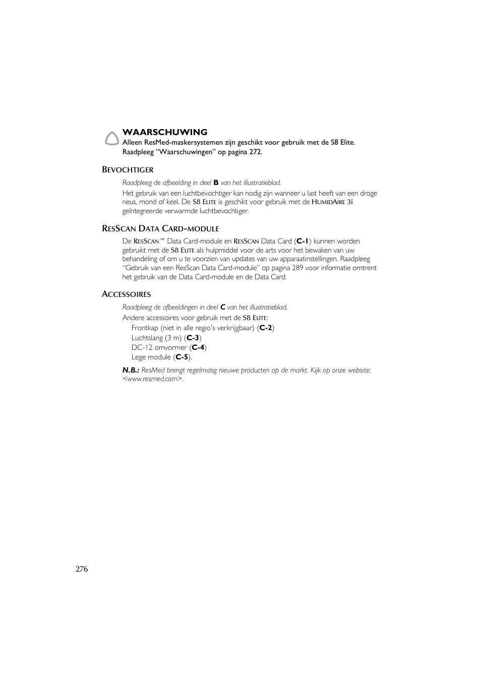 ResMed Flow Generator S8 Elite System User Manual | Page 280 / 314