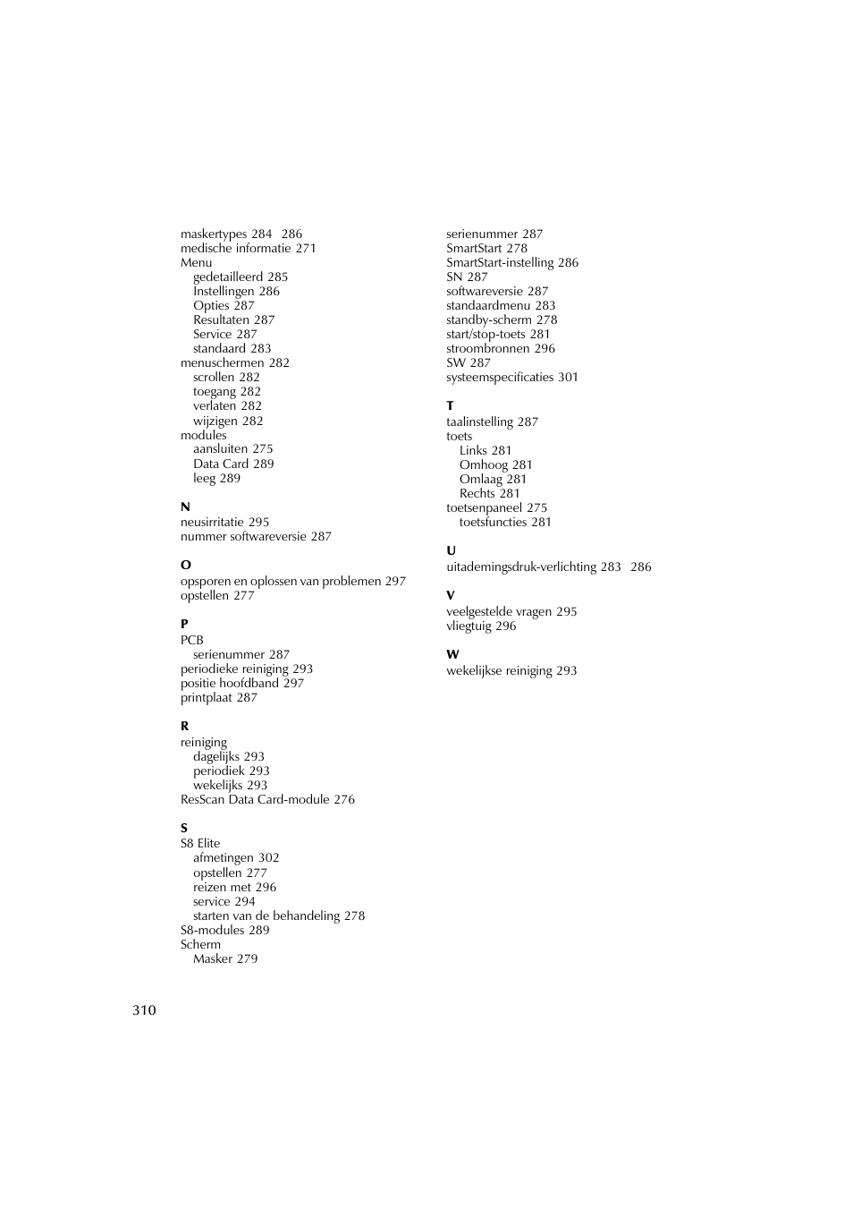 ResMed Flow Generator S8 Elite System User Manual | Page 314 / 314