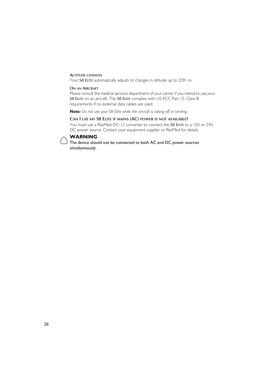 ResMed Flow Generator S8 Elite System User Manual | Page 32 / 314