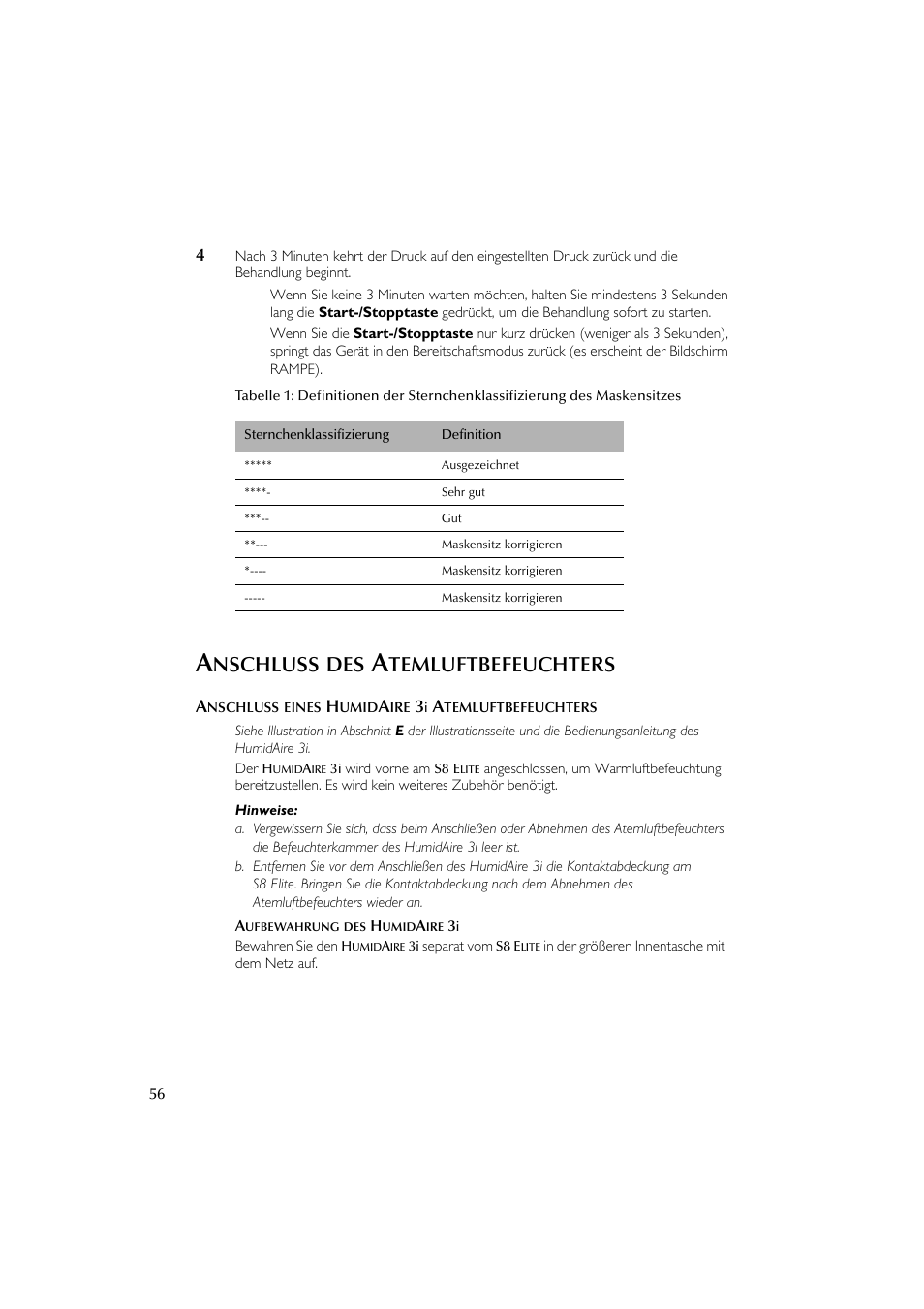 Nschluss, Temluftbefeuchters | ResMed Flow Generator S8 Elite System User Manual | Page 60 / 314