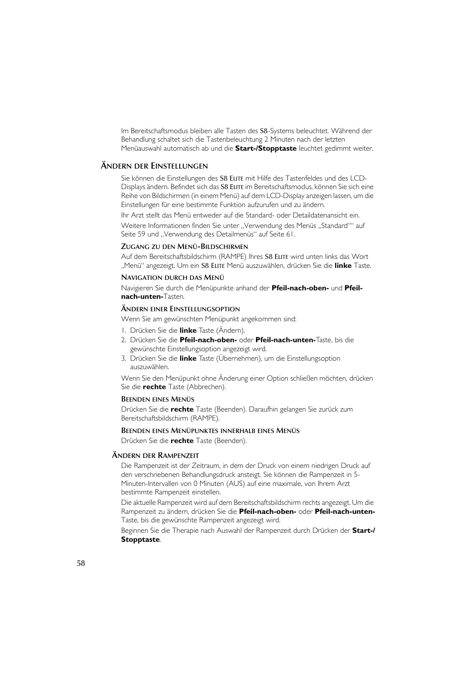 ResMed Flow Generator S8 Elite System User Manual | Page 62 / 314