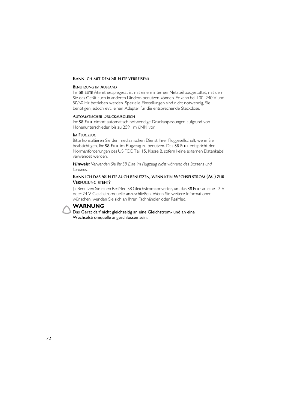 ResMed Flow Generator S8 Elite System User Manual | Page 76 / 314