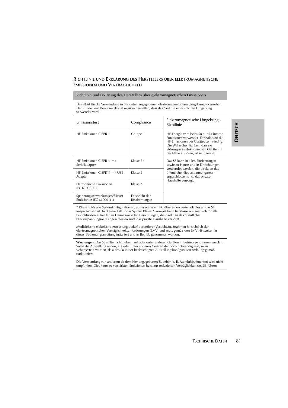 ResMed Flow Generator S8 Elite System User Manual | Page 85 / 314