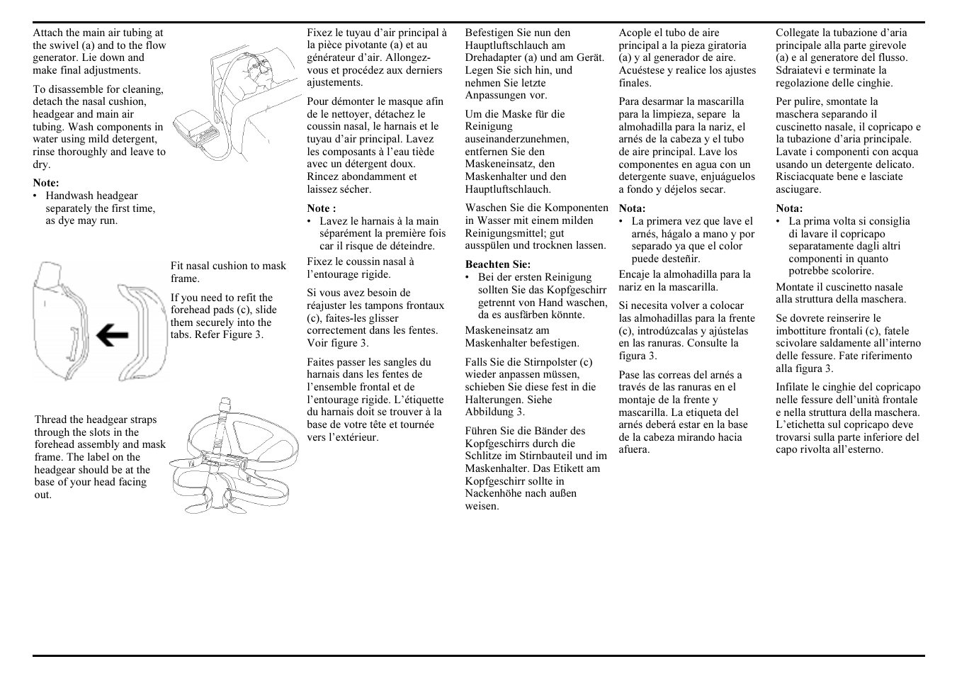 ResMed Ventilator Mask System Sullivan Mirage User Manual | Page 2 / 4