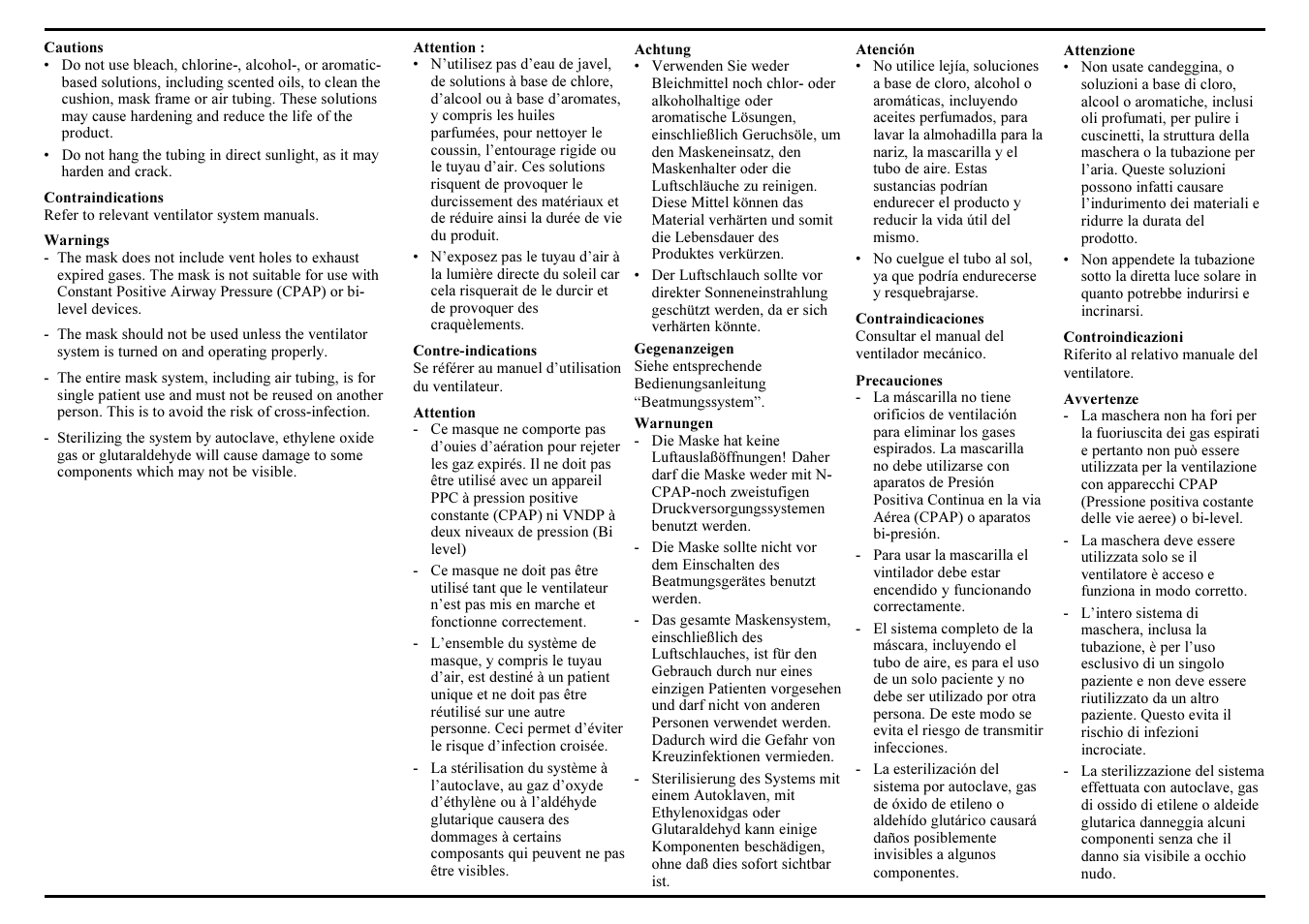 ResMed Ventilator Mask System Sullivan Mirage User Manual | Page 3 / 4