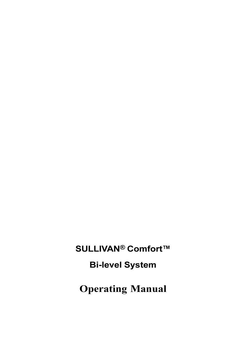 ResMed Sullivan Comfort User Manual | 26 pages