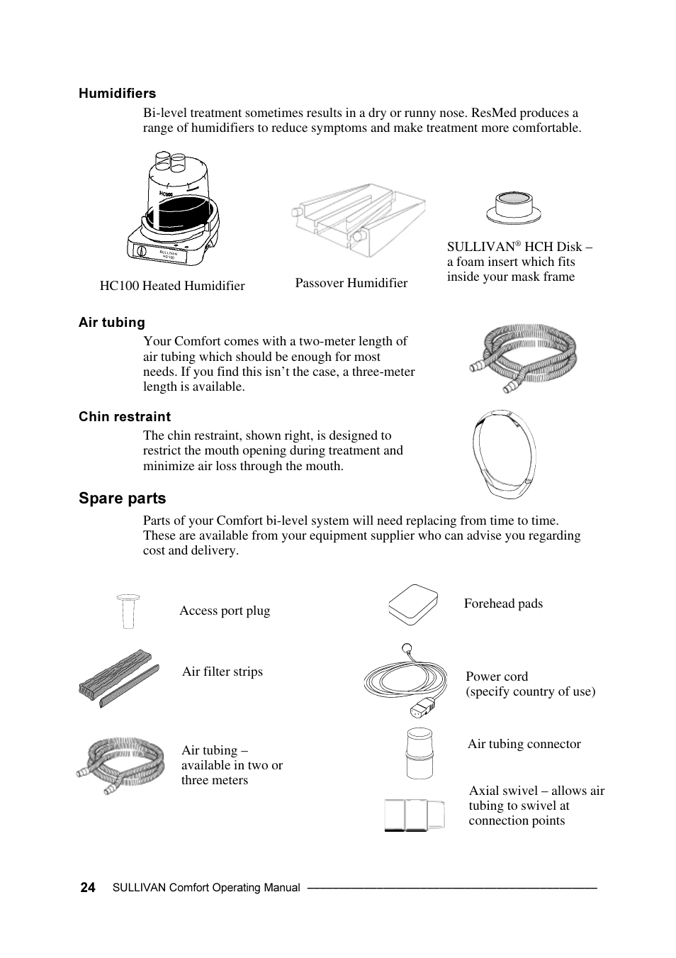 ResMed Sullivan Comfort User Manual | Page 24 / 26