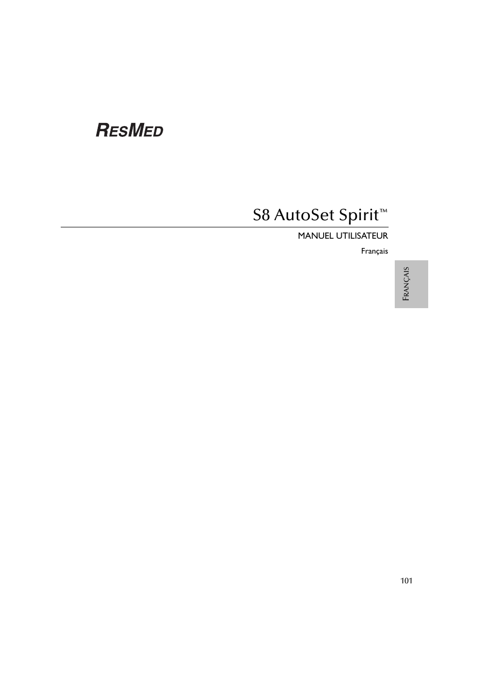 S8 autoset spirit | ResMed escape s8 User Manual | Page 105 / 358