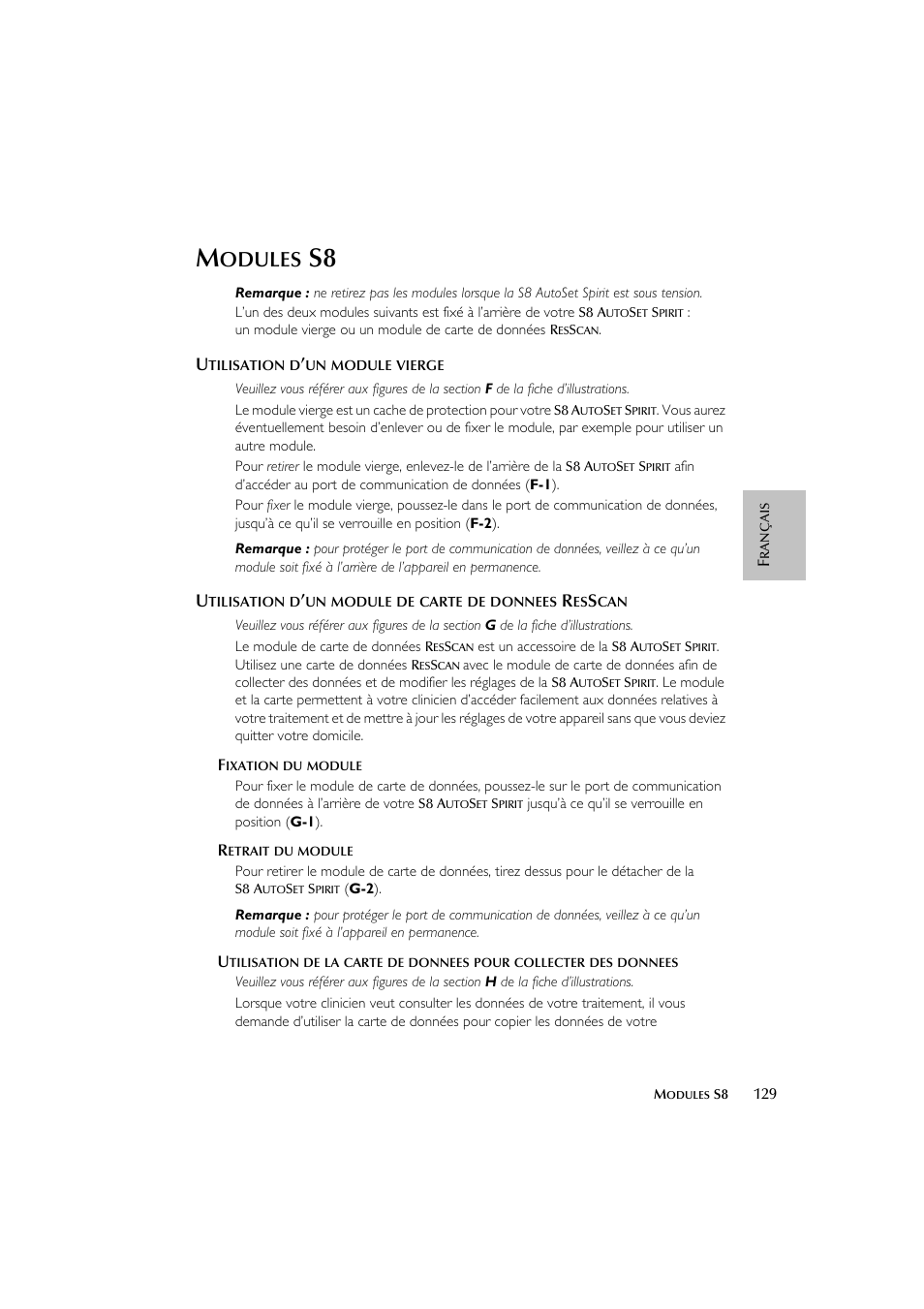 Odules | ResMed escape s8 User Manual | Page 133 / 358