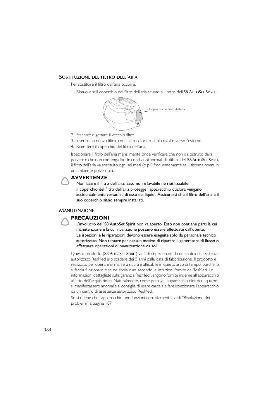 ResMed escape s8 User Manual | Page 188 / 358