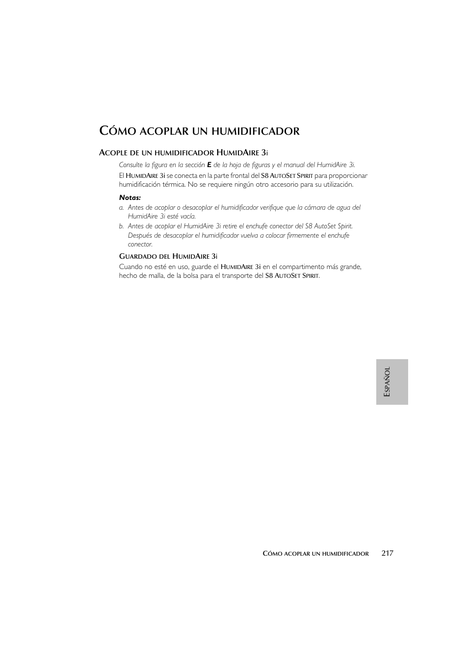 Acoplar, Humidificador | ResMed escape s8 User Manual | Page 221 / 358