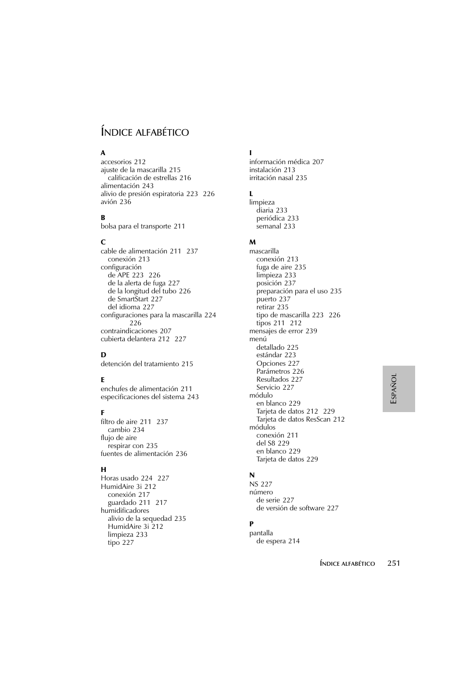 ResMed escape s8 User Manual | Page 255 / 358