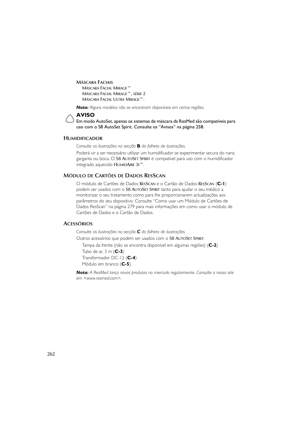 ResMed escape s8 User Manual | Page 266 / 358