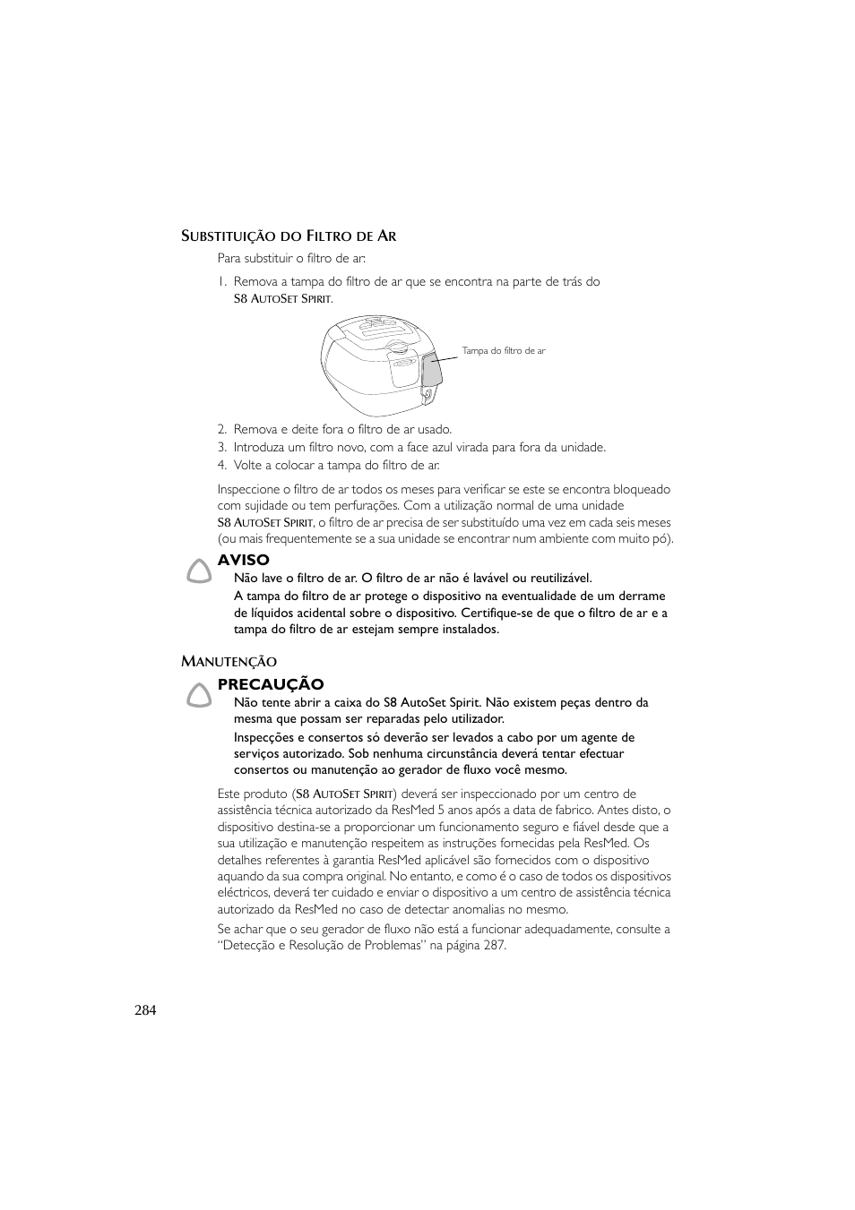 ResMed escape s8 User Manual | Page 288 / 358