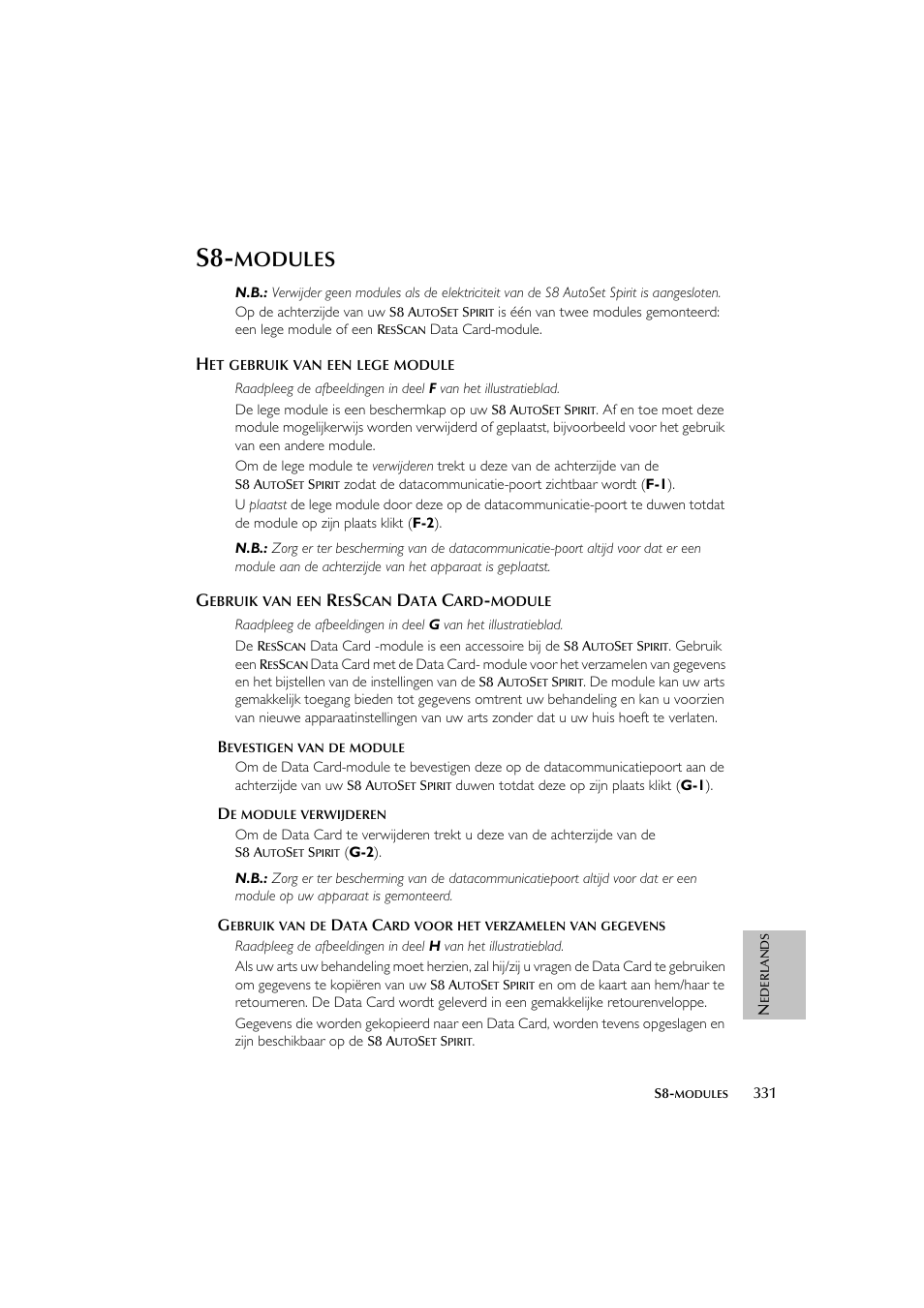 Modules | ResMed escape s8 User Manual | Page 335 / 358