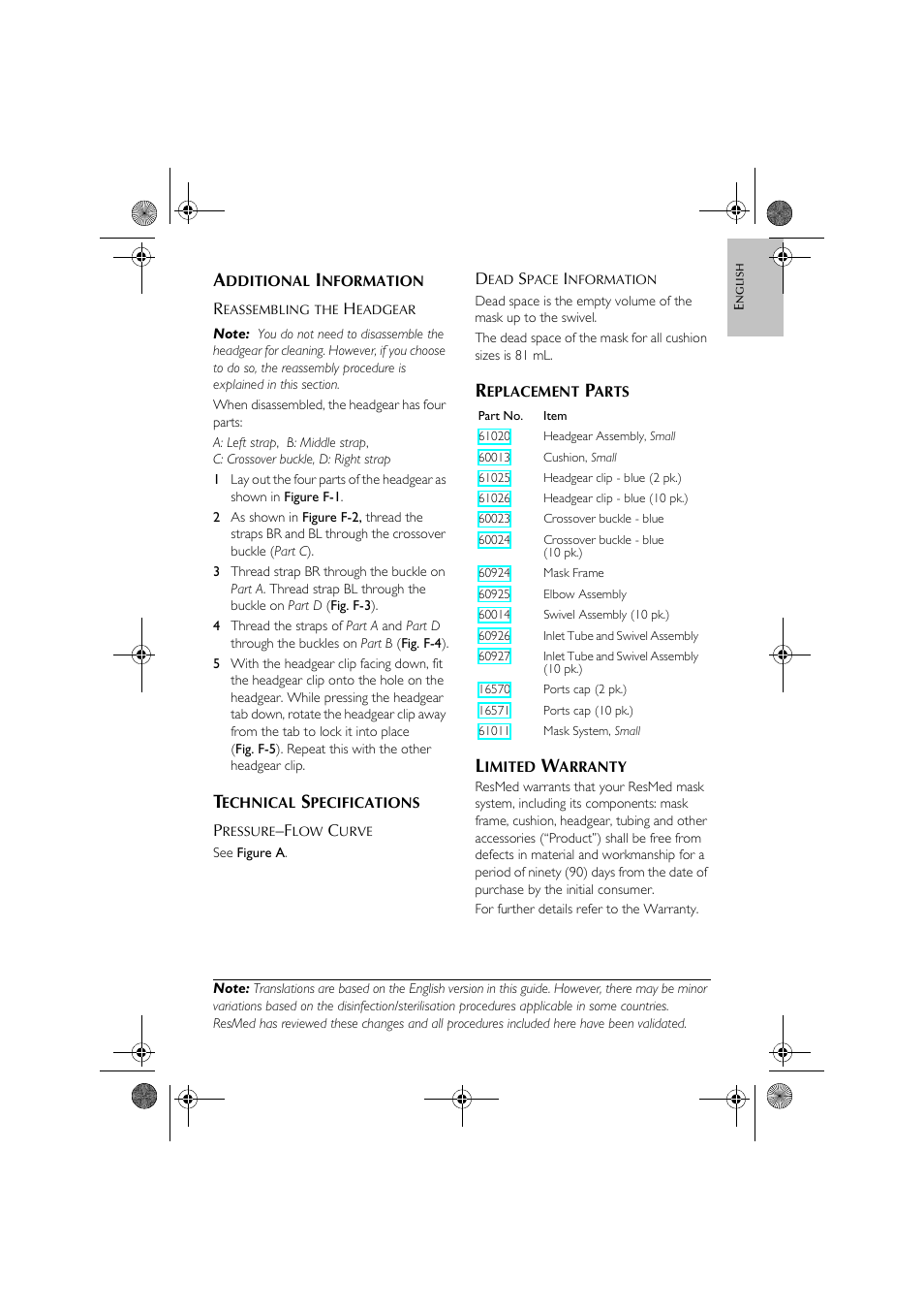 ResMed Nasal Mask Mirage Kidsta User Manual | Page 7 / 8