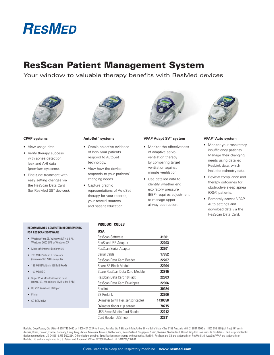 Resscan patient management system | ResMed Patient Management System ResScan User Manual | Page 4 / 4