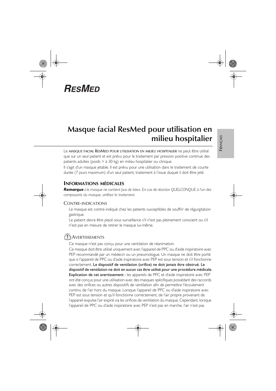 ResMed Oxygen Equipment User Manual | Page 13 / 48