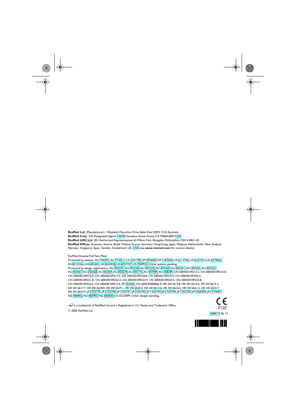 ResMed Oxygen Equipment User Manual | Page 48 / 48