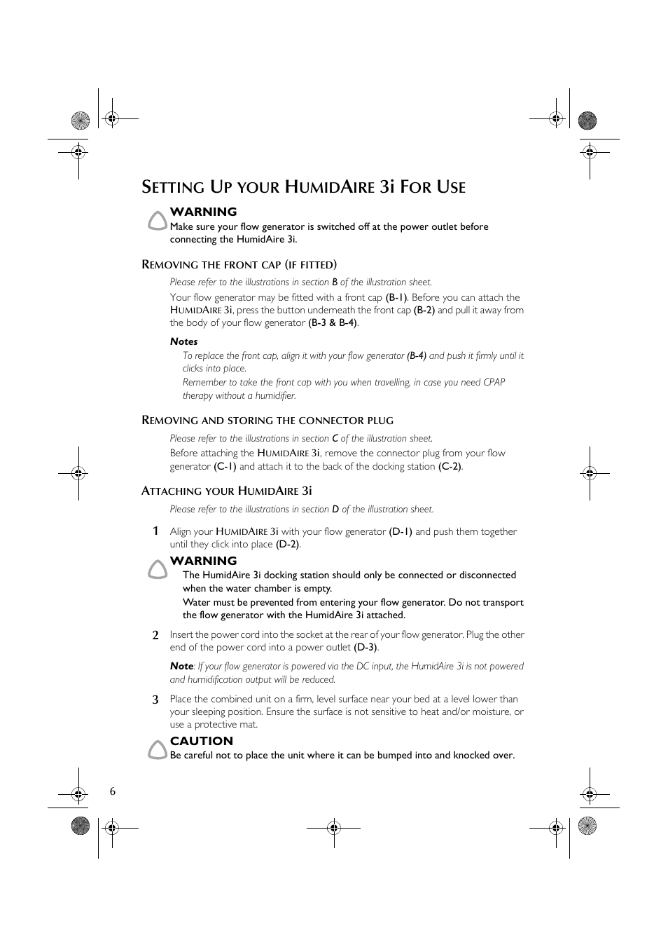 3i f, Etting, Your | Umid | ResMed HumidAire 3i User Manual | Page 11 / 91