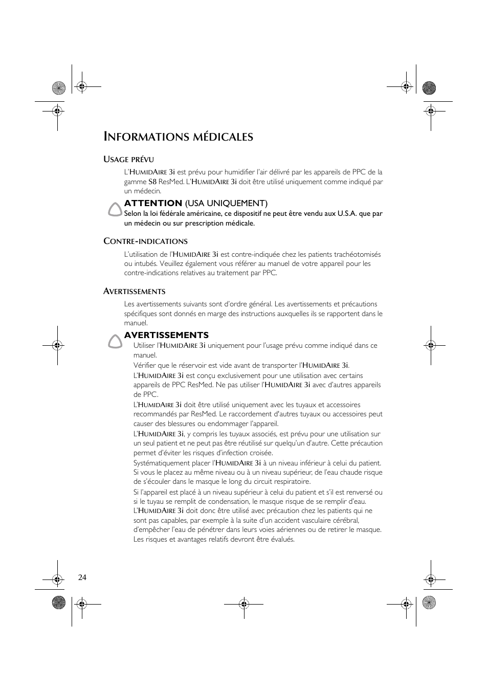 Nformations, Médicales | ResMed HumidAire 3i User Manual | Page 29 / 91
