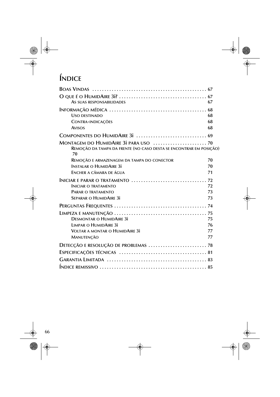Ndice | ResMed HumidAire 3i User Manual | Page 71 / 91