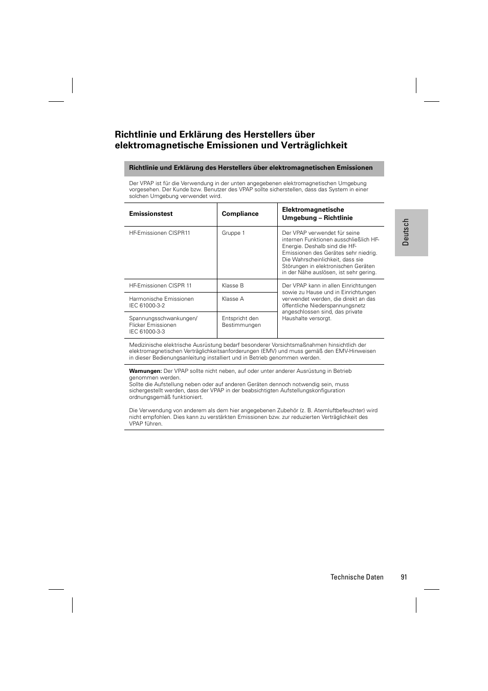 ResMed VPAP III & III ST User Manual | Page 97 / 348