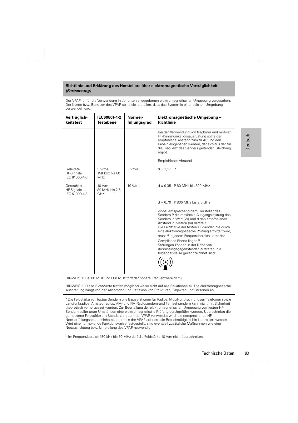 Deutsch | ResMed VPAP III & III ST User Manual | Page 99 / 348