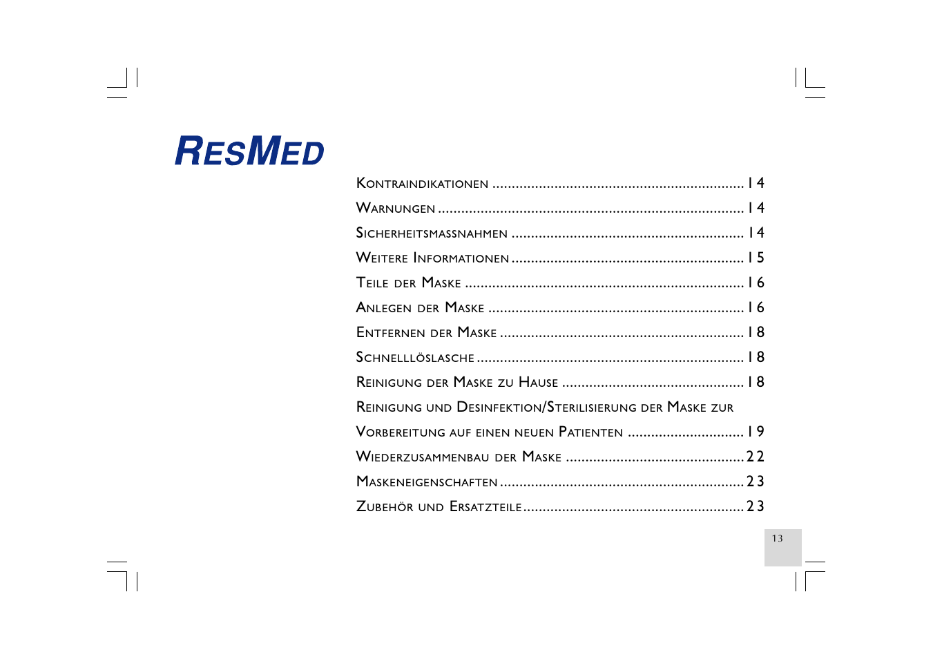 ResMed Mirage NV Full Face Mask Series 2 User Manual | Page 15 / 83