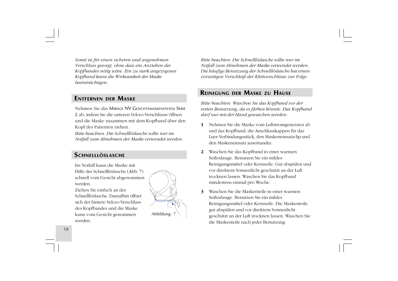 ResMed Mirage NV Full Face Mask Series 2 User Manual | Page 20 / 83