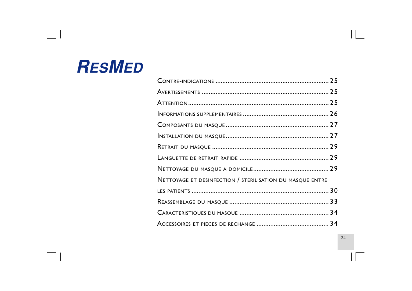 ResMed Mirage NV Full Face Mask Series 2 User Manual | Page 26 / 83