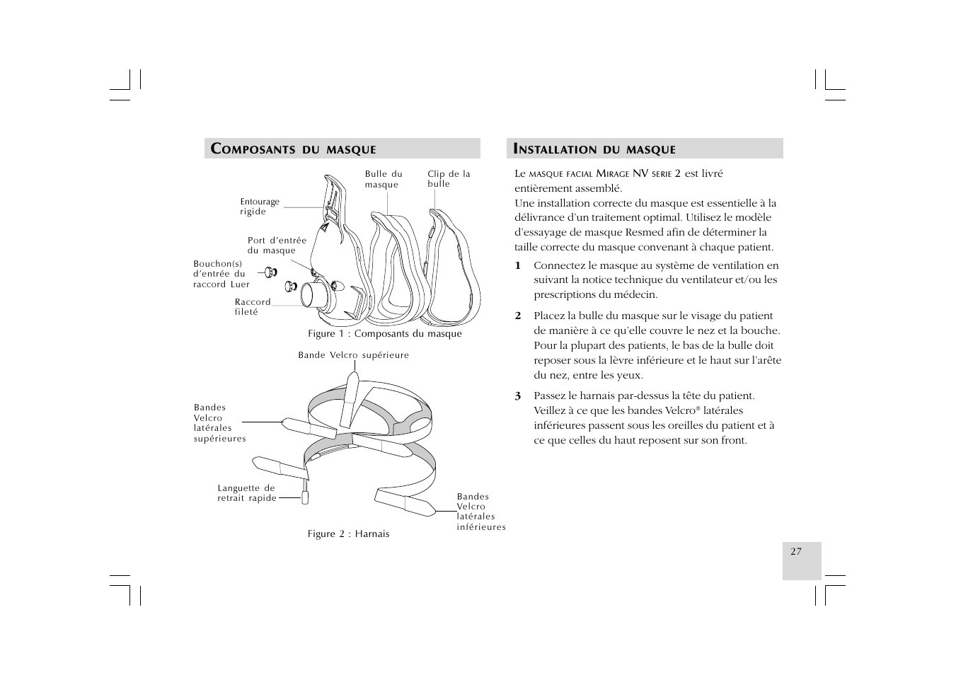 ResMed Mirage NV Full Face Mask Series 2 User Manual | Page 29 / 83