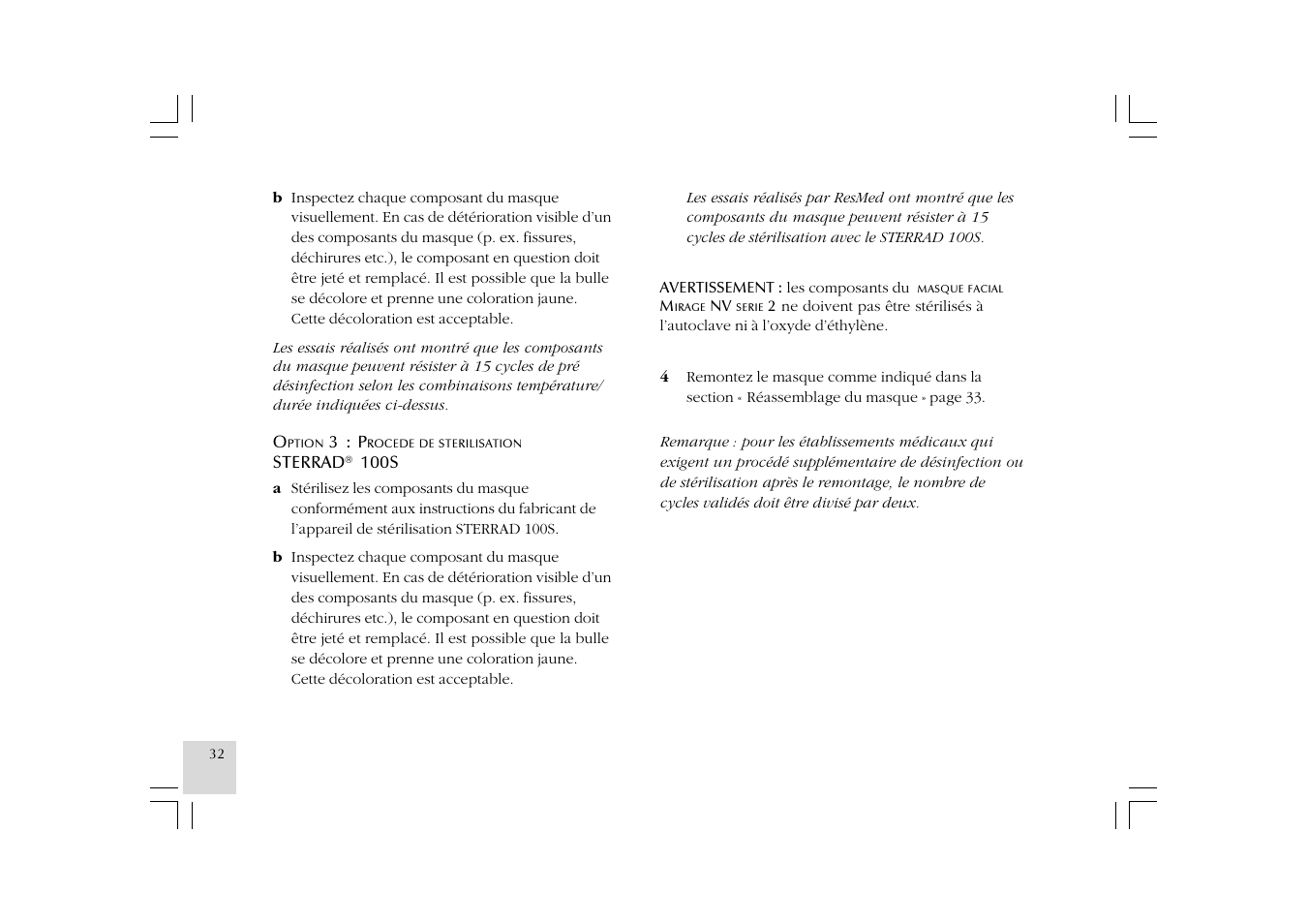 ResMed Mirage NV Full Face Mask Series 2 User Manual | Page 34 / 83