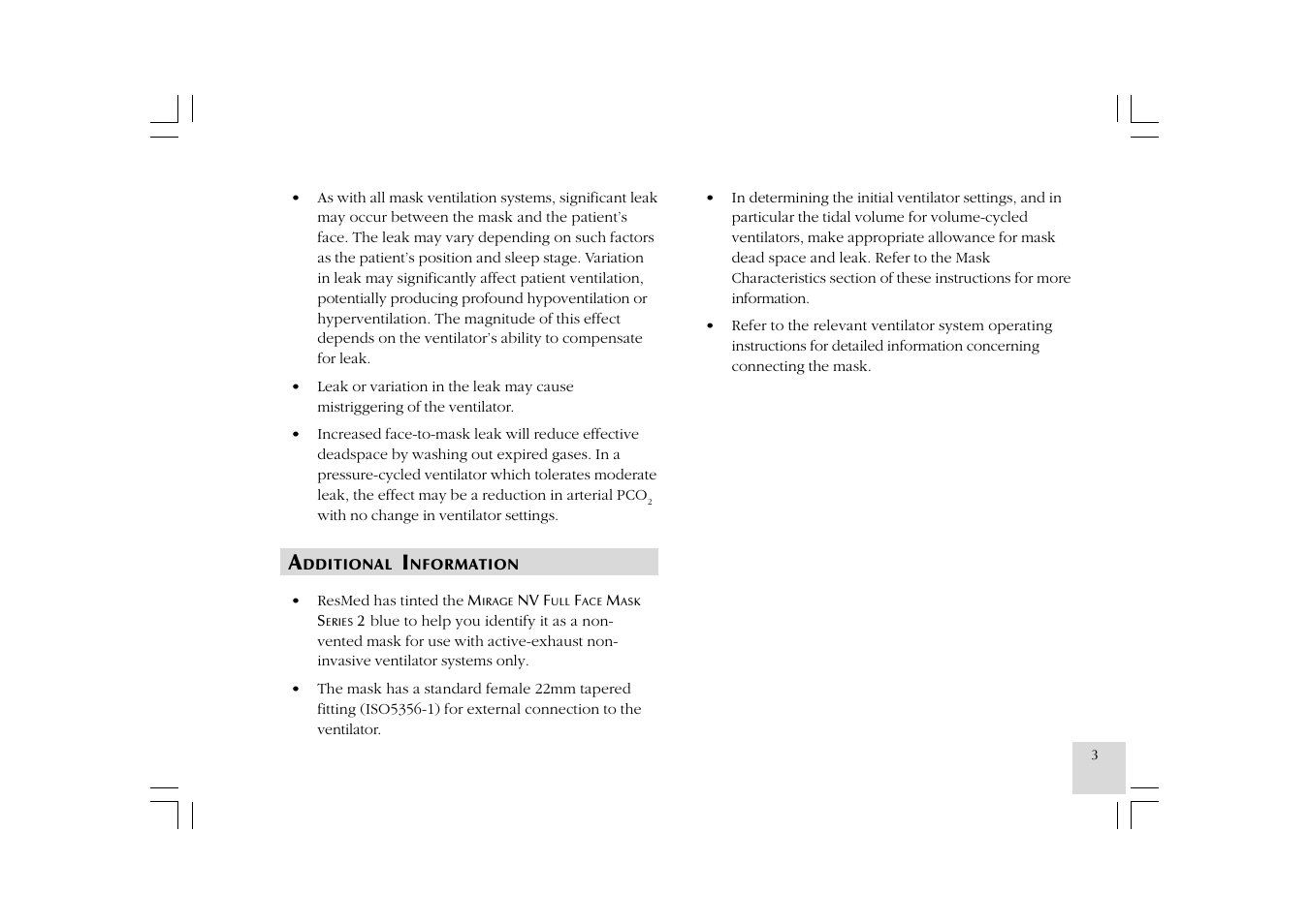 ResMed Mirage NV Full Face Mask Series 2 User Manual | Page 5 / 83