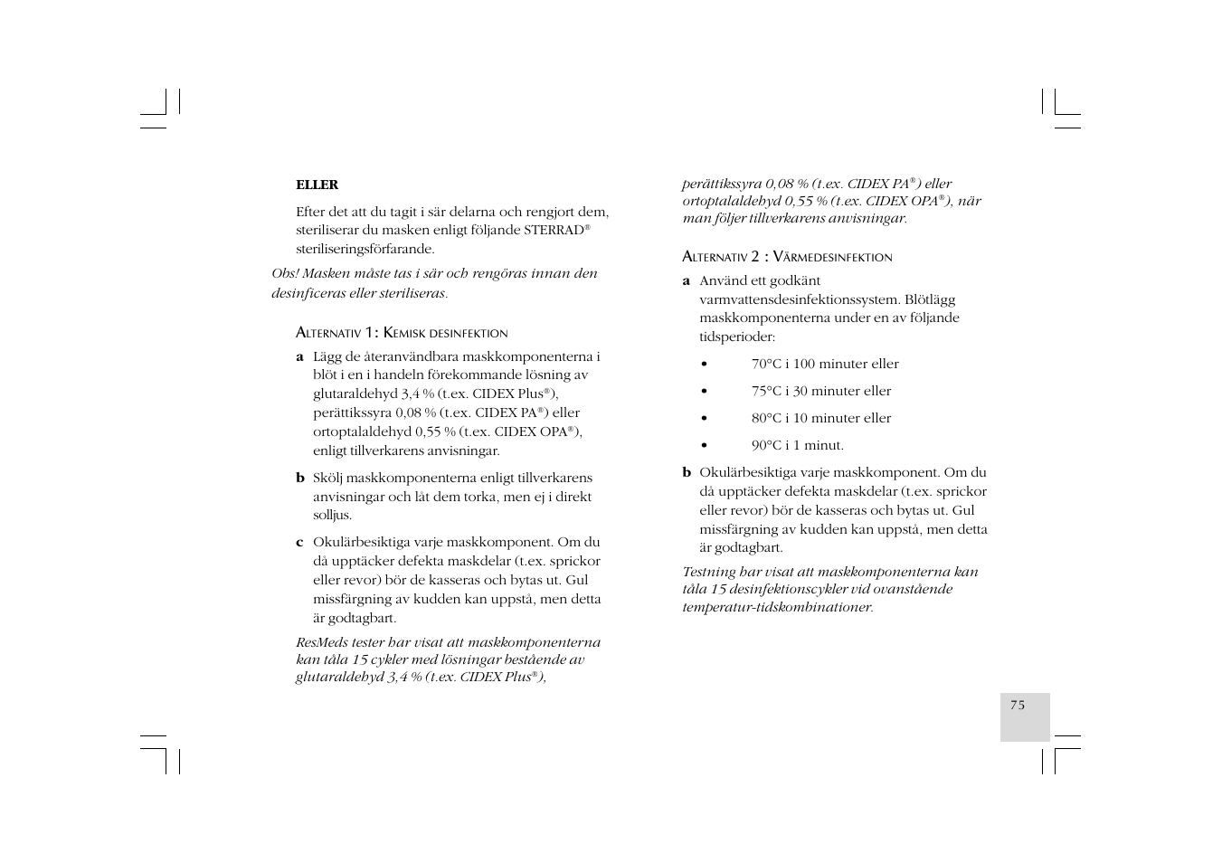 ResMed Mirage NV Full Face Mask Series 2 User Manual | Page 77 / 83