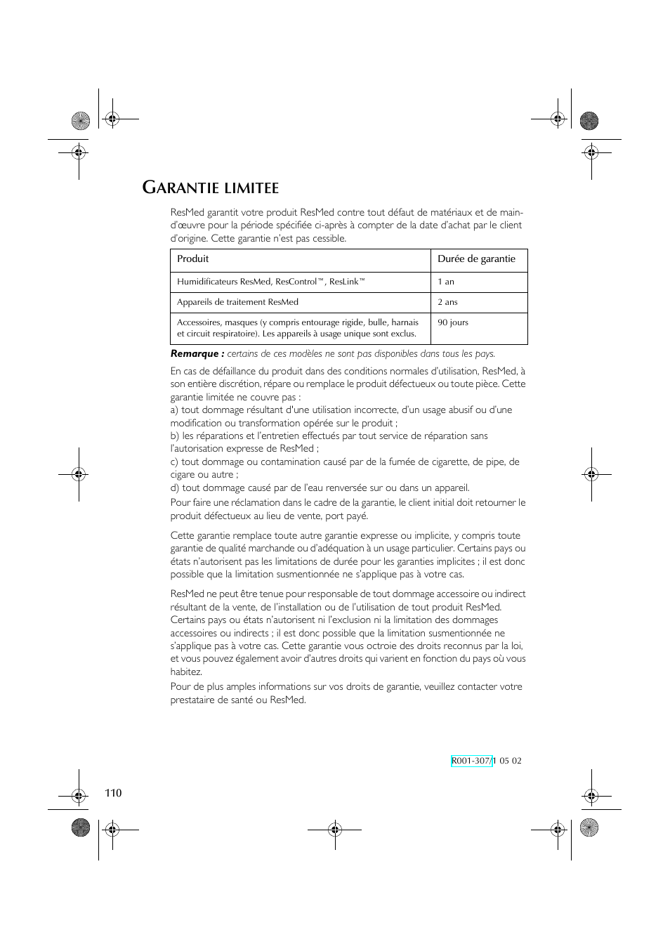 Arantie, Limitee | ResMed S8 User Manual | Page 115 / 269