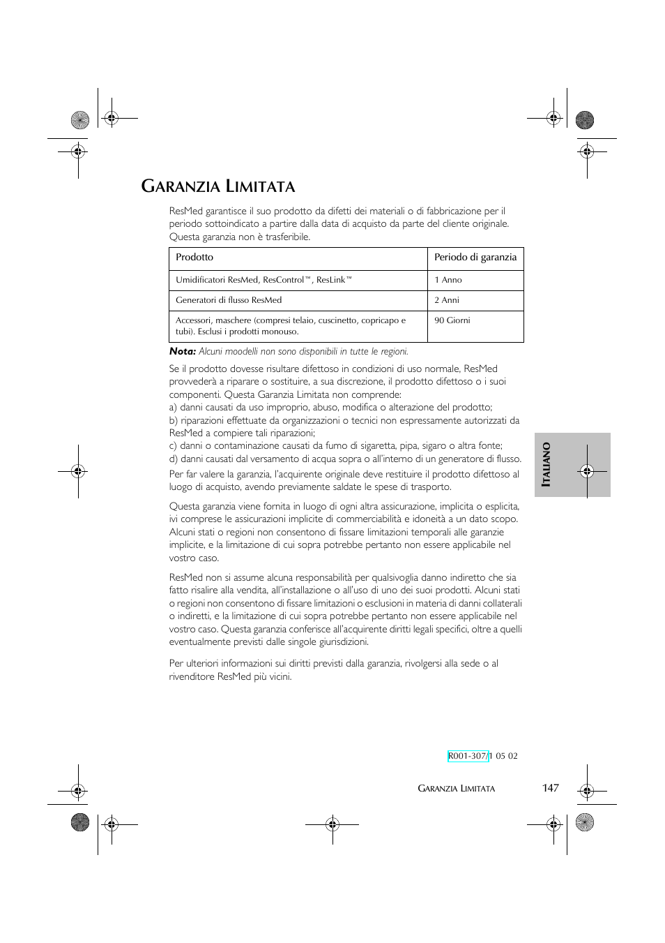 Aranzia, Imitata | ResMed S8 User Manual | Page 152 / 269